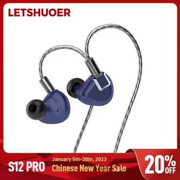 Letshuoer S12 PRO | Aparelhagem hi-fi Fones de ouvido com Fio Em-orelha Fones de ouvido de Alta Qualidade Fones de ouvido com Fio Planar Fones de ouvido